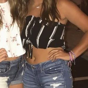 Strapless crop top